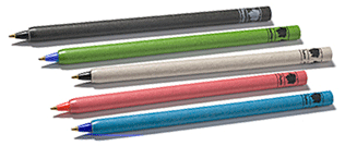 EcoFirst Recycled Paper Pen (Green, Blue)