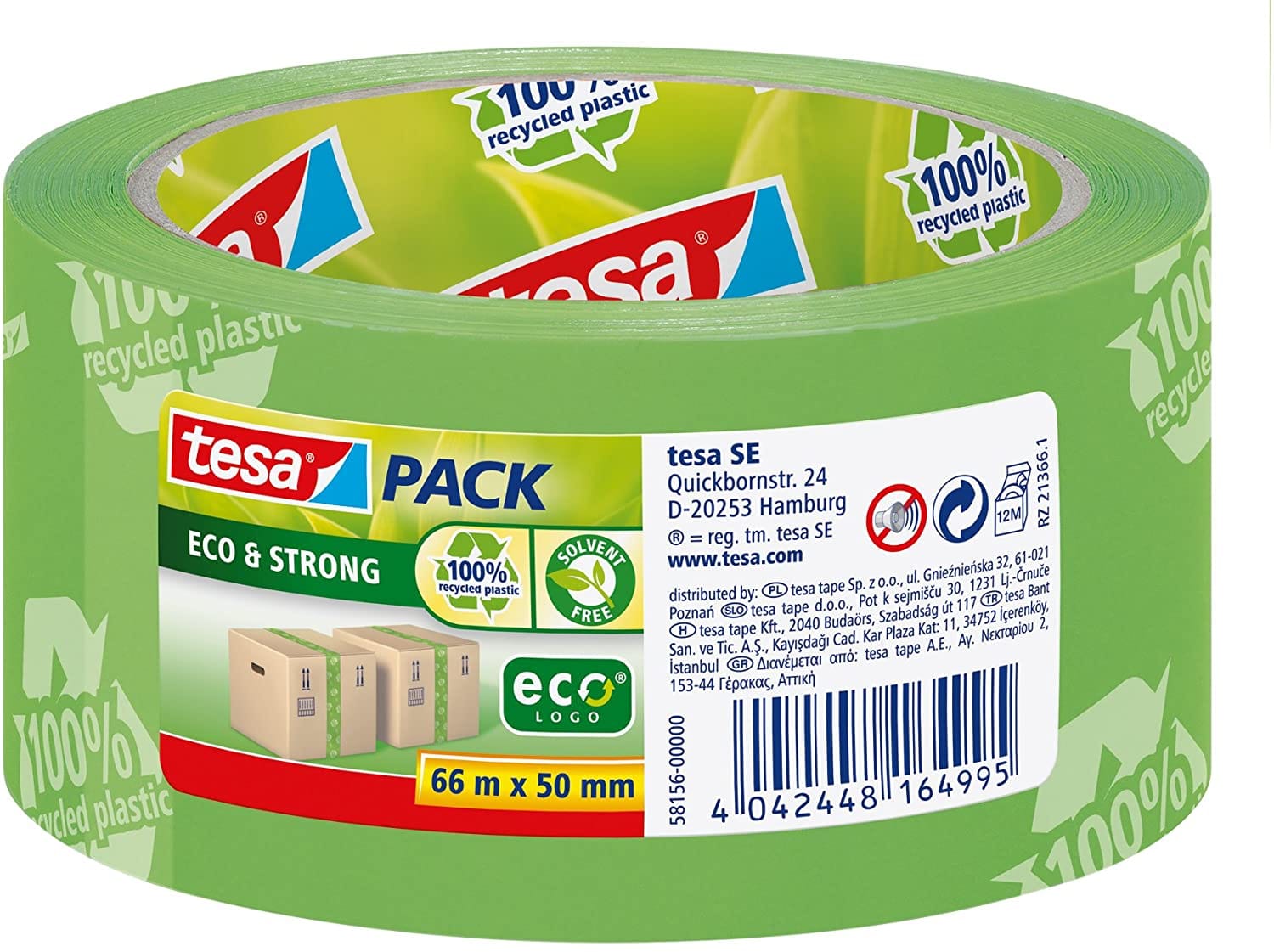 EcoLogo 100% Recycled Plastic Packing Tape (66m) | BuyEcoGreen Australia