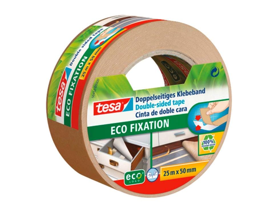 EcoLogo Double Sided Tape 25m Roll, 50mm wide