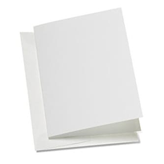 Eco White Greeting Card 240mm x 175mm creased for folding to 120mm x 175mm (Pack of 50)