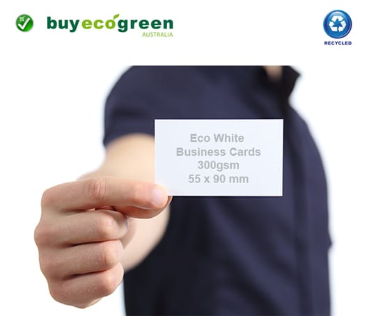 Eco White Recycled 300gsm Business Cards (pack of 100)