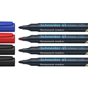 Eco permanent marker "Maxx 130" color assorted, 4 pcs.