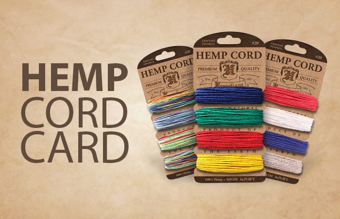 Hemp Cord - Card Set of 4 Harvest colours