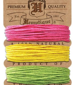 Hemp Cord - Card Set of 4 Razzle Dazzle colours