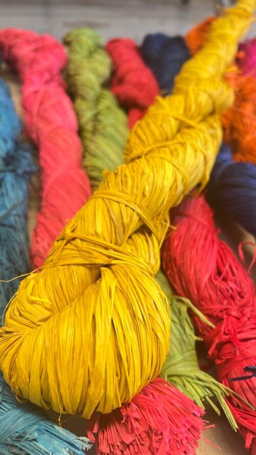 Colorful Raffia Buy Natural Raffia - Coloured 250gm (Yellow) online, wholesale ...