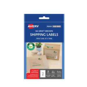 Recycled Brown A6 Shipping Labels