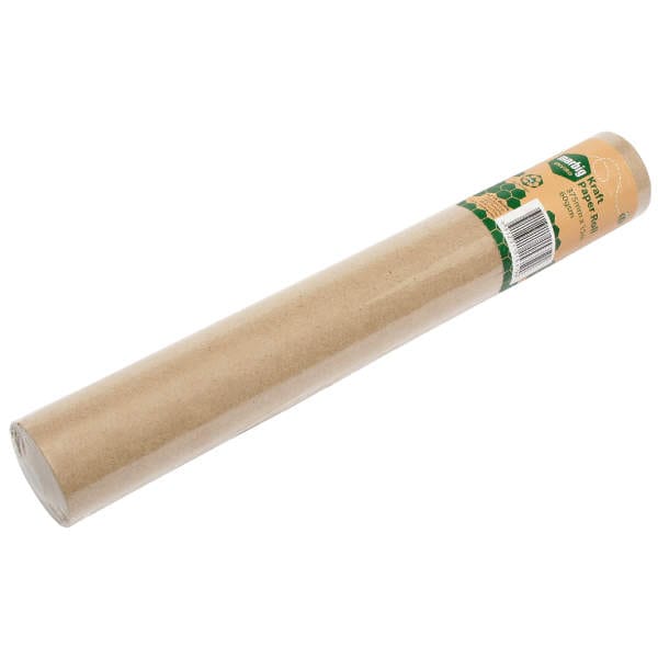 Recycled Brown Kraft Wrapping Paper Roll Home or Office Pack