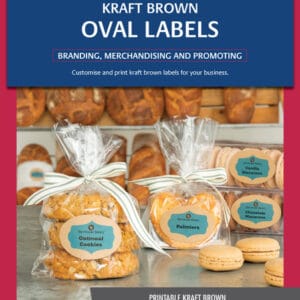 Recycled Brown Oval Labels