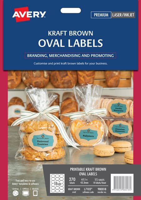 Recycled Brown Oval Labels