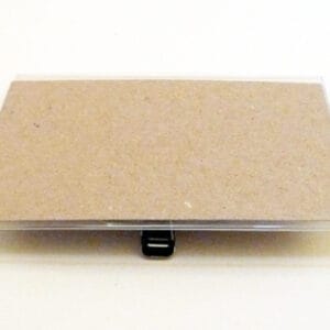 Recycled Convention Card Holders, with brown recycled name cards. Pack 25.