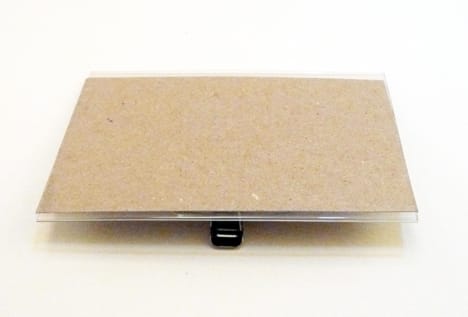 Recycled Convention Card Holders, with brown recycled name cards. Pack 25.