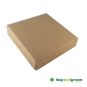 Recycled Gift Box (105mm square) - Natural Kraft (Pack of 5)