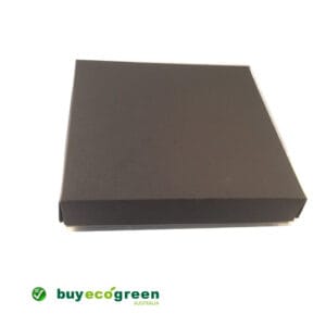 Recycled Gift Box (155mm square) - Black and Natural Kraft (Pack of 5)