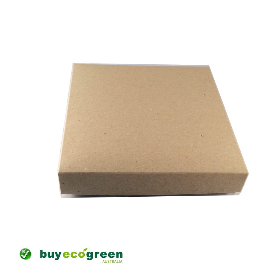 Recycled Gift Box (155mm square) - Natural Kraft (Pack of 5)