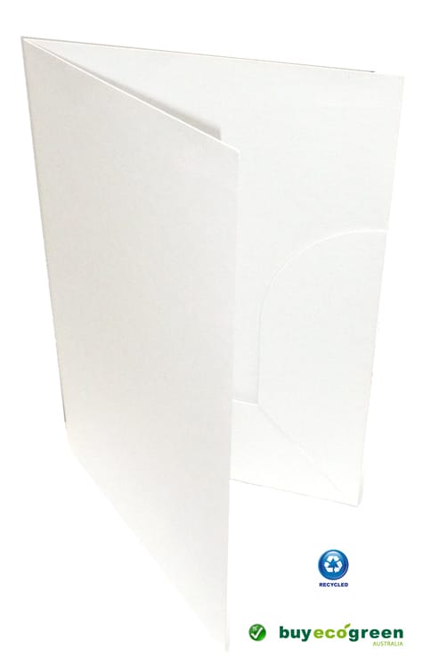 Recycled Presentation Folders A4 - Eco White (Pack of 10)