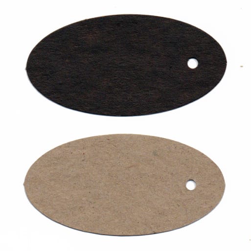 Recycled Swing Tags - Oval (Chocolate) - Pack of 200