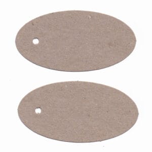 Recycled Swing Tags - Oval (Natural) - Pack of 200