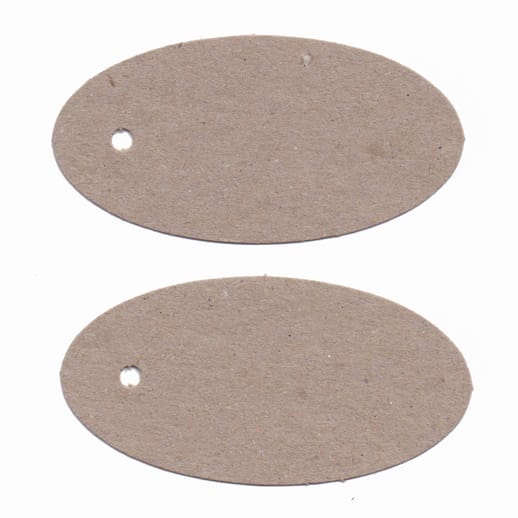 Recycled Swing Tags - Oval (Natural) - Pack of 200