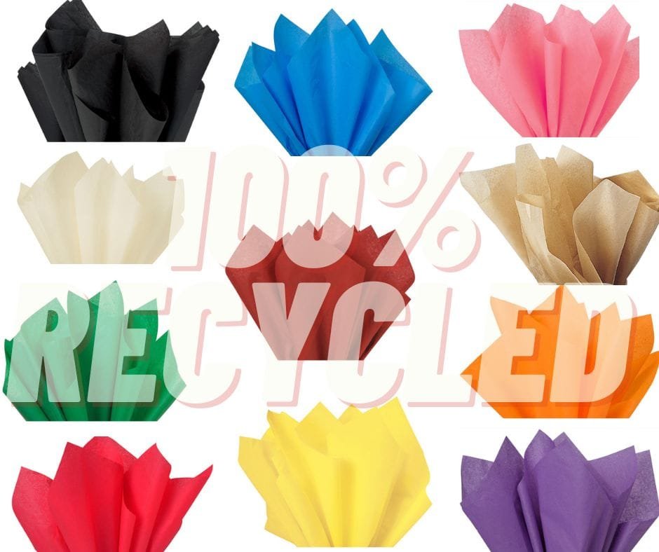 Recycled Tissue Paper - Bright Orange 100% Recycled ( Pk of 24 sheets )